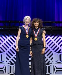 Jennifer Doudna and Emmanuelle Charpentier at National Inventors Hall of Fame Induction Ceremony