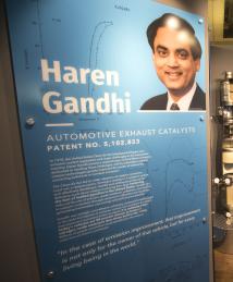 Haren Gandhi display at the National Inventors Hall of Fame Museum