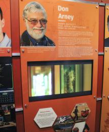 Don Arney display at the National Inventors Hall of Fame Museum