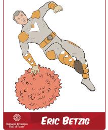 Eric Betzig as a superhero