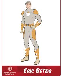 Eric Betzig as a superhero