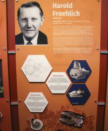 Harold Froehlich display at the National Inventors Hall of Fame Museum
