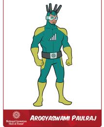 Arogyaswami Paulraj as a superhero