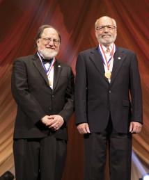 Adi Shamir with Ronald Rivest at the National Inventors Hall of Fame Induction Ceremony