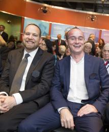 Jonathan D. Albert with Joe Jacobson and Barrett Comiskey at the National Inventors Hall of Fame Illumination Ceremony