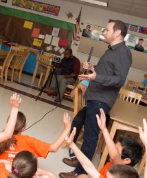 Jonathan D. Albert visiting Camp Invention