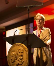 Frances Arnold at the National Inventors Hall of Fame Induction Ceremony