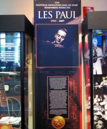 Les Paul display at the National Inventors Hall of Fame Museum