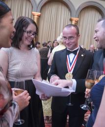Barrett O. Comiskey at the National Inventors Hall of Fame Induction Ceremony
