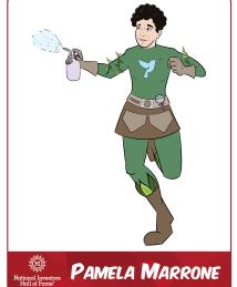 Pamela Marrone as a superhero