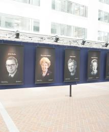 Inductee posters at National Inventors Hall of Fame Illumination Ceremony