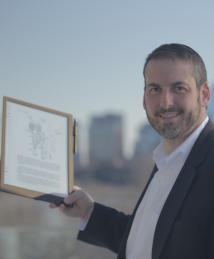 Joseph Jacobson with Patent