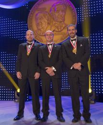 JD Albert, Barrett Comiskey and Joseph M. Jacobson at the National Inventors Hall of Fame Induction Ceremony