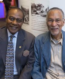 Victor B. Lawrence and Jim West at the National Inventors Hall of Fame Illumination Ceremony