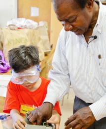 Victor B. Lawrence visiting Camp Invention