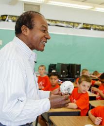 Victor B. Lawrence visiting Camp Invention
