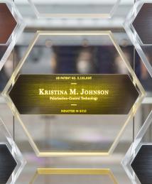 Kristina M. Johnson display at the National Inventors Hall of Fame Museum