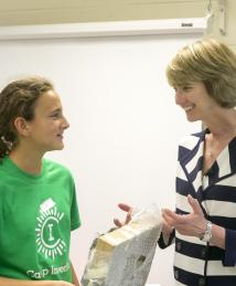 Kristina M. Johnson visiting Camp Invention