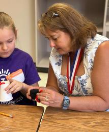 Jacqueline Quinn visiting Camp Invention