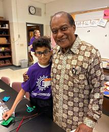 Victor B. Lawrence visiting Camp Invention