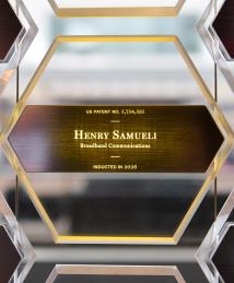 Henry Samueli display at the National Inventors Hall of Fame Illumination Ceremony