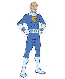 Arthur Fry as a superhero