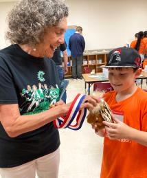 Frances Ligler visiting Camp Invention
