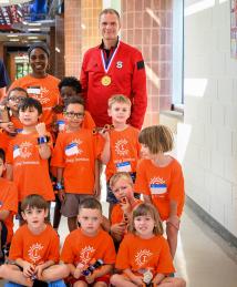 Rodolphe Barrangou and Michael Morykwas visiting Camp Invention