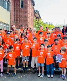 Radia Perlman visiting Camp Invention