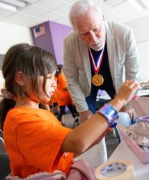 Richard Schatz visiting Camp Invention