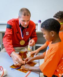 Rodolphe Barrangou visiting Camp Invention